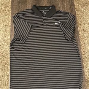 Men's Nike Dri-Fit Golf Polo - Black/Gray - XL